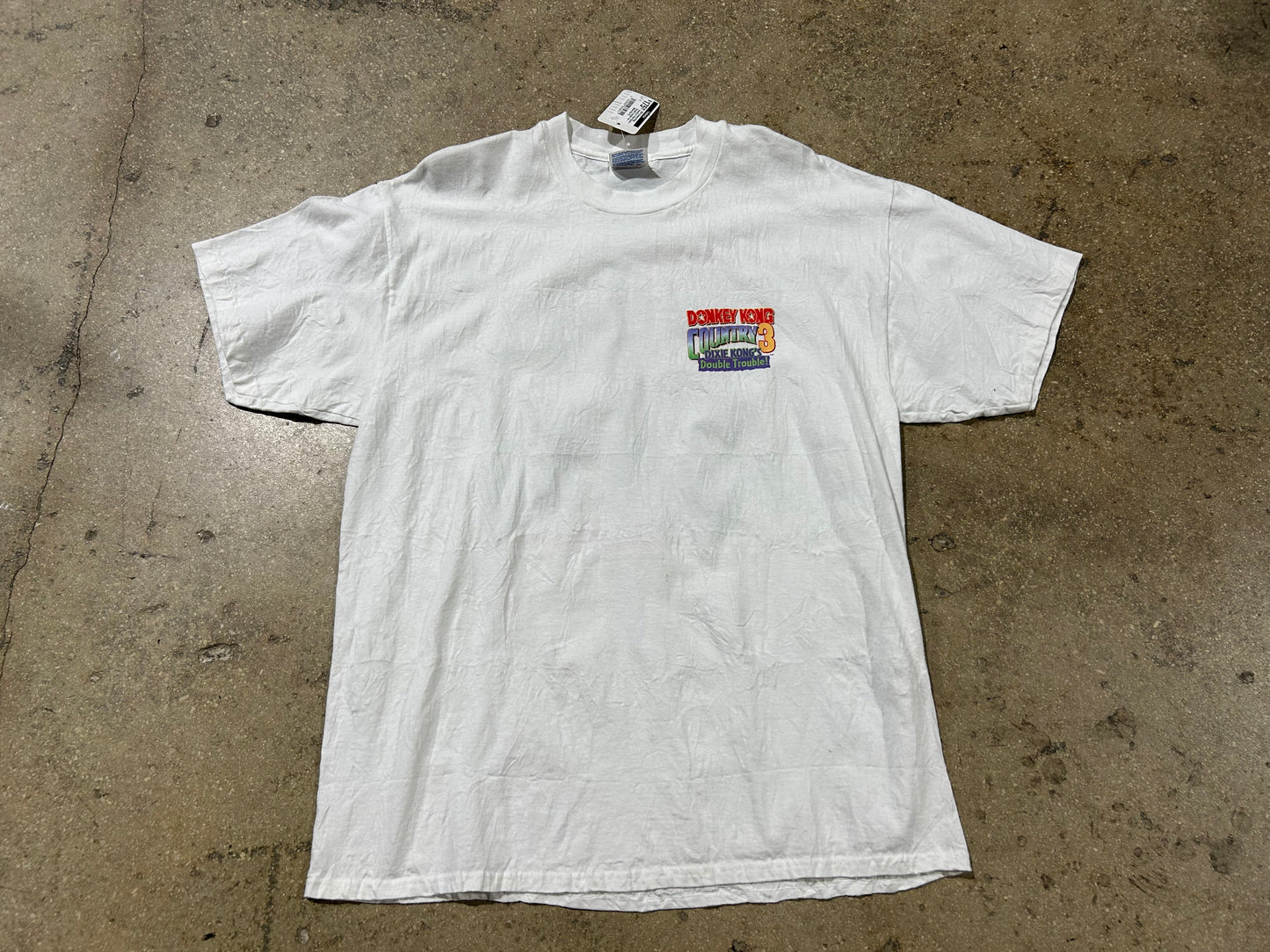 1996 Donkey Kong Country 3: Dixie Kong's Double Trouble Tee - White Size XL