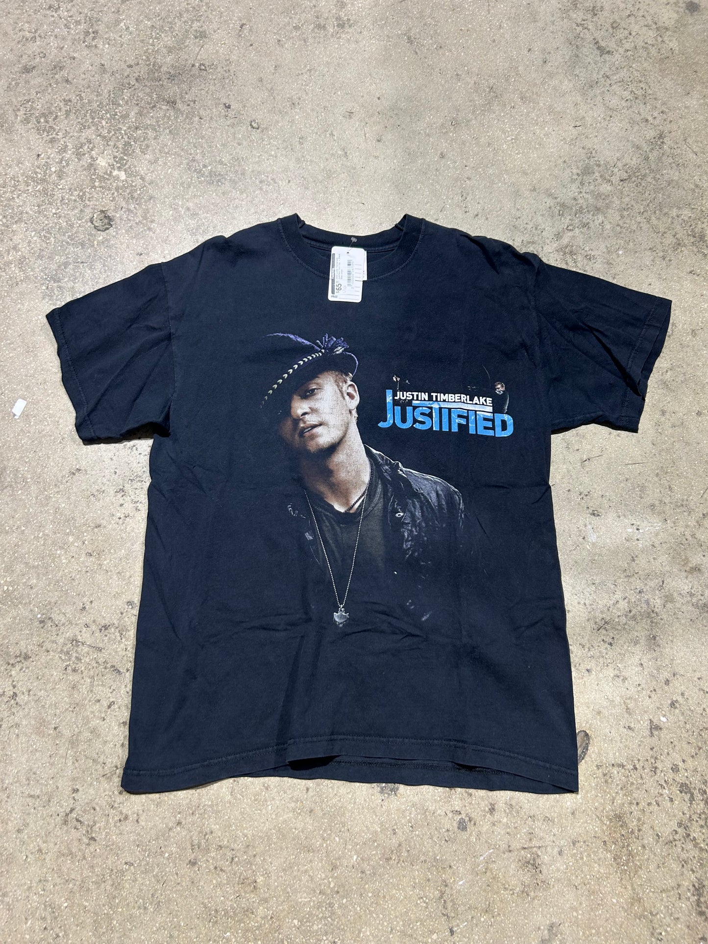 2003 Justin Timberlake Justified Tour Tee - Black Size Large