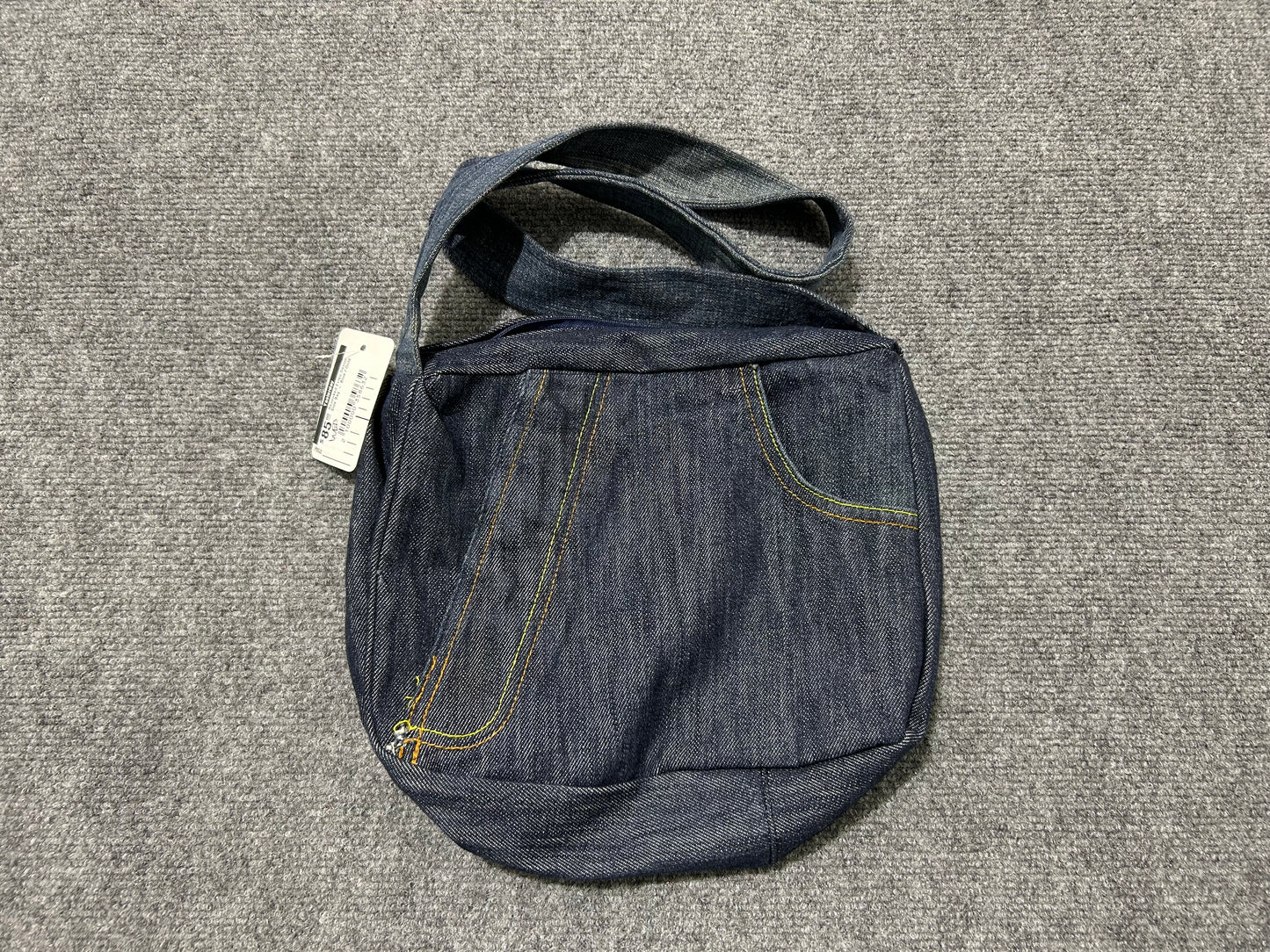 Reworked Evisu Denim Side Bag - Blue / Gold