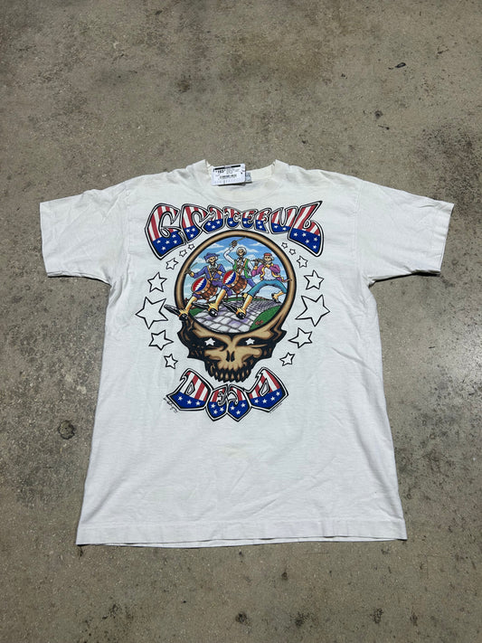 Grateful Dead American Don't Tread On Me Tee - White Size Large