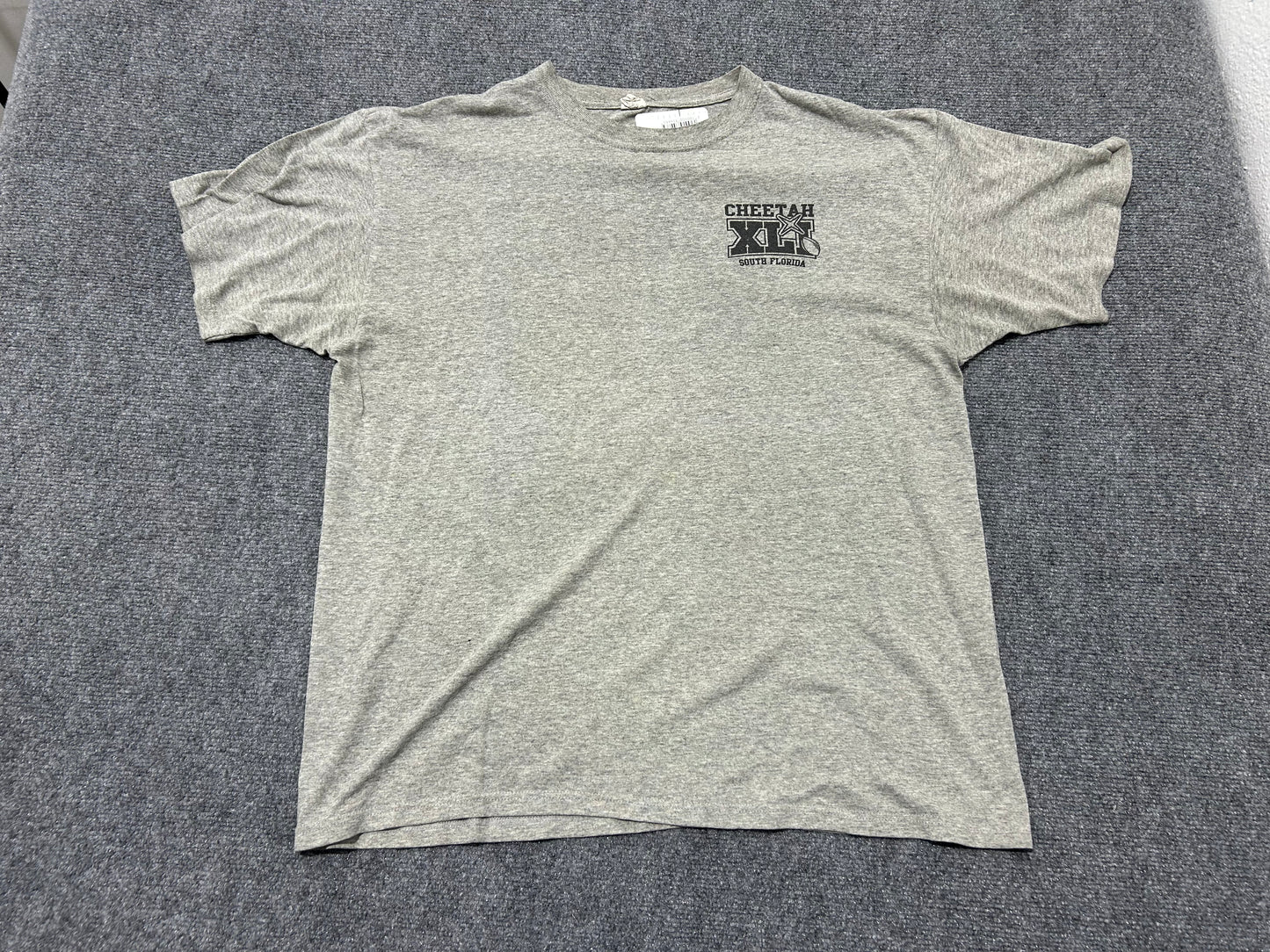 2007 Cheetahs Super Bowl Tee - Grey Size XL