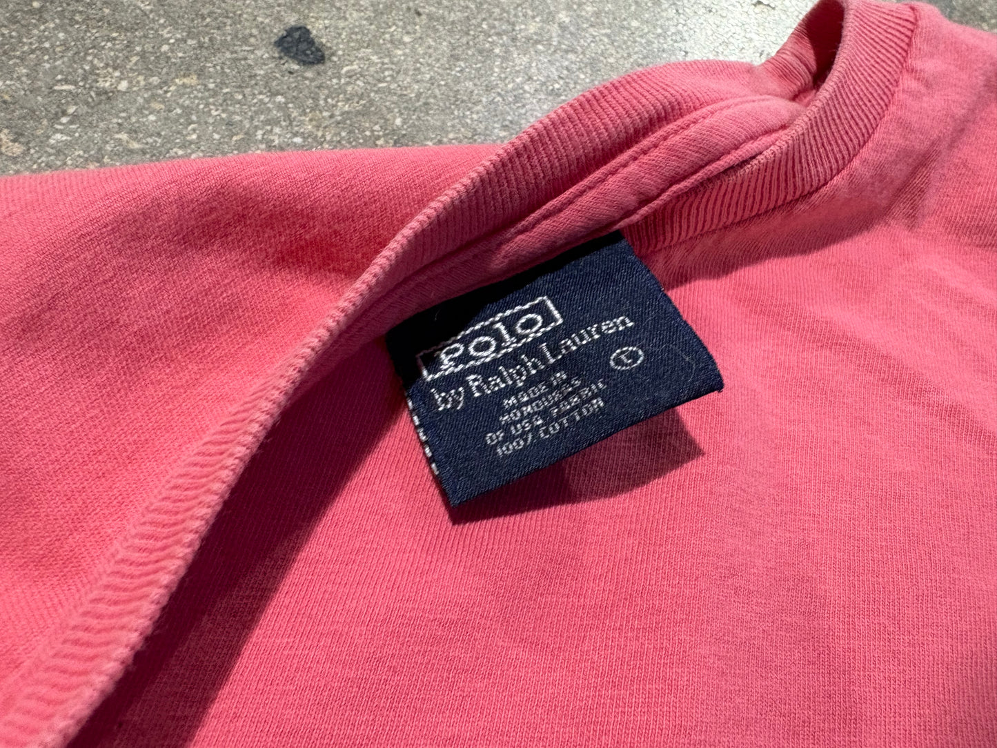 Polo Pocket Tee - Salmon Size Large