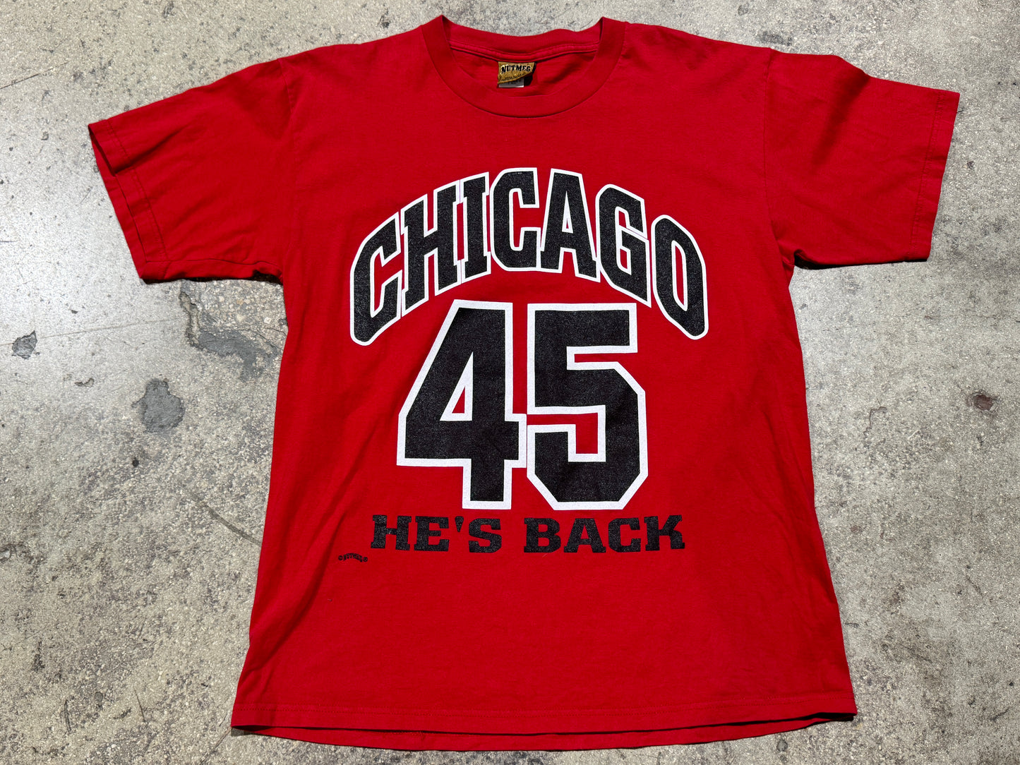 Nutmeg MJ 45 Is Back Tee - Red Size Large