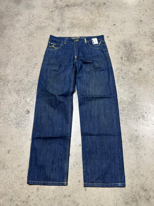 LRG Gold Stitching Jeans - Blue Size 36