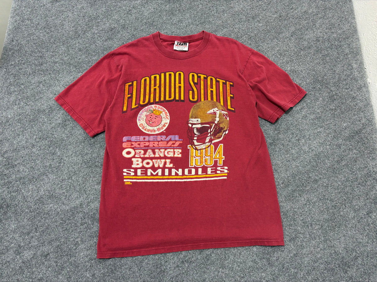 1994 Florida State Orange Bowel Tee - Burgundy Size Large (CON)