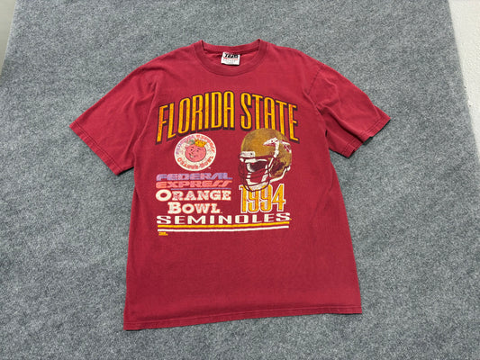 1994 Florida State Orange Bowel Tee - Burgundy Size Large (CON)