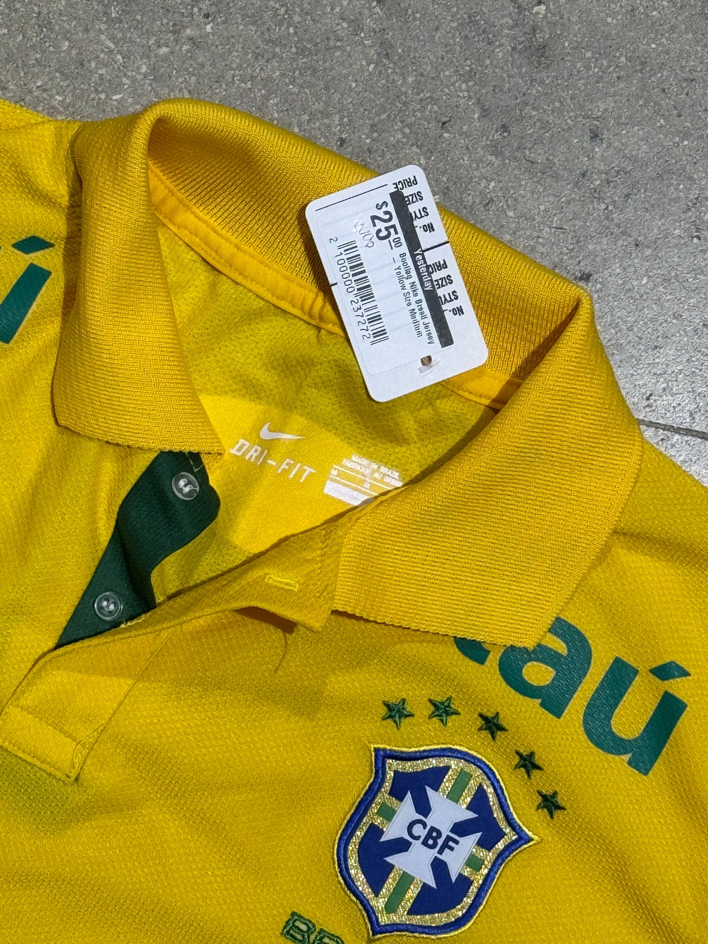 Bootleg Nike Brasil Jersey - Yellow Size Medium