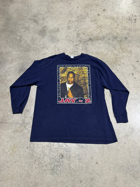 Jay Z Bootleg Longsleeve Tee - Navy Size XXL