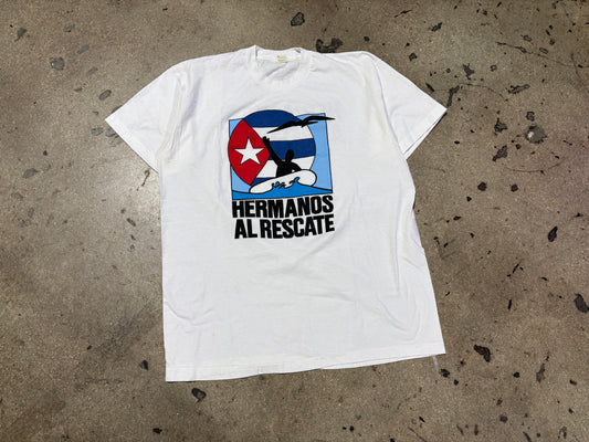 Hermanos Al Rescate Cuba Tee - White Size XL