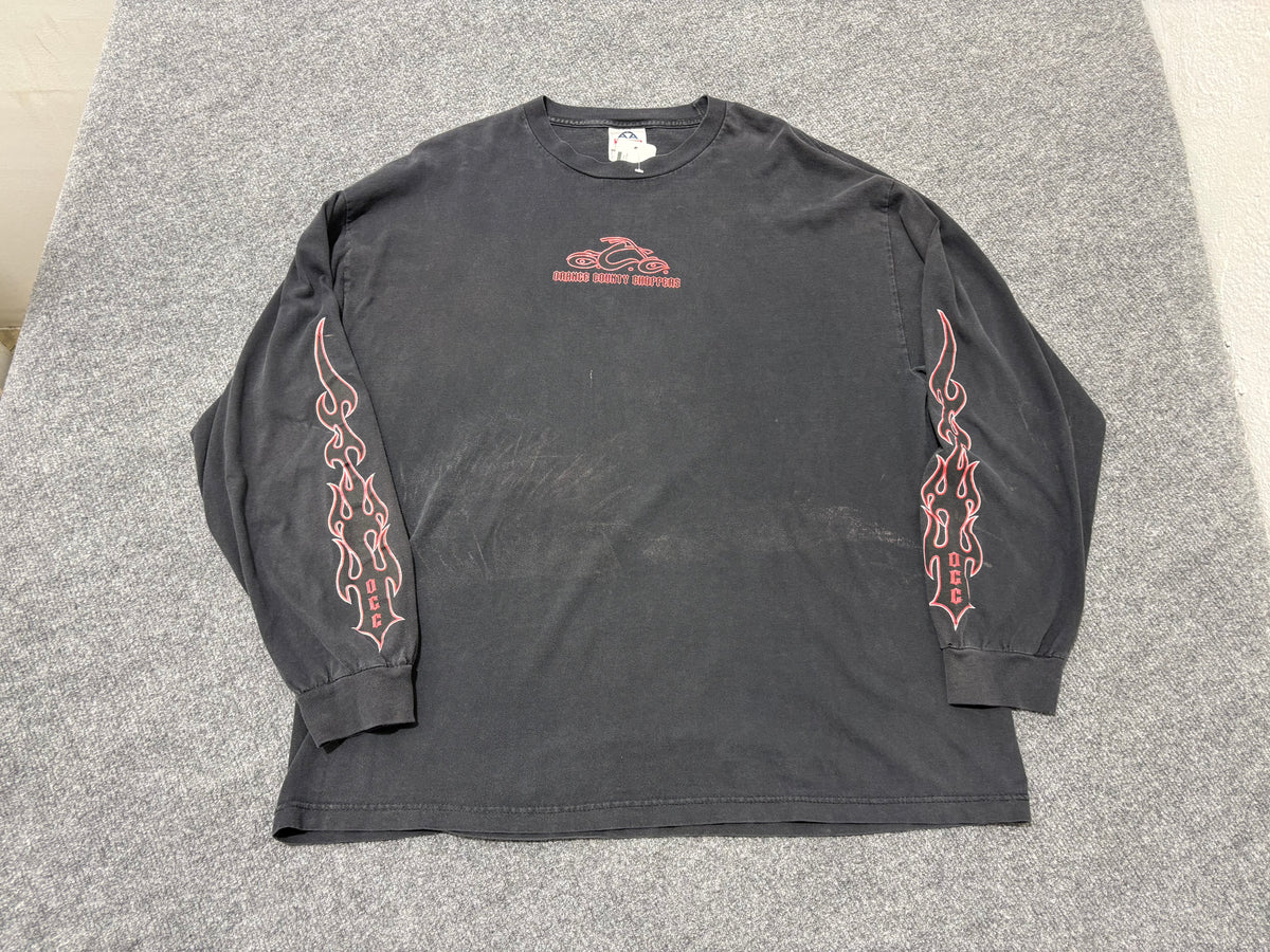 Orange County Choppers Flame LS Tee - Black Size XXL