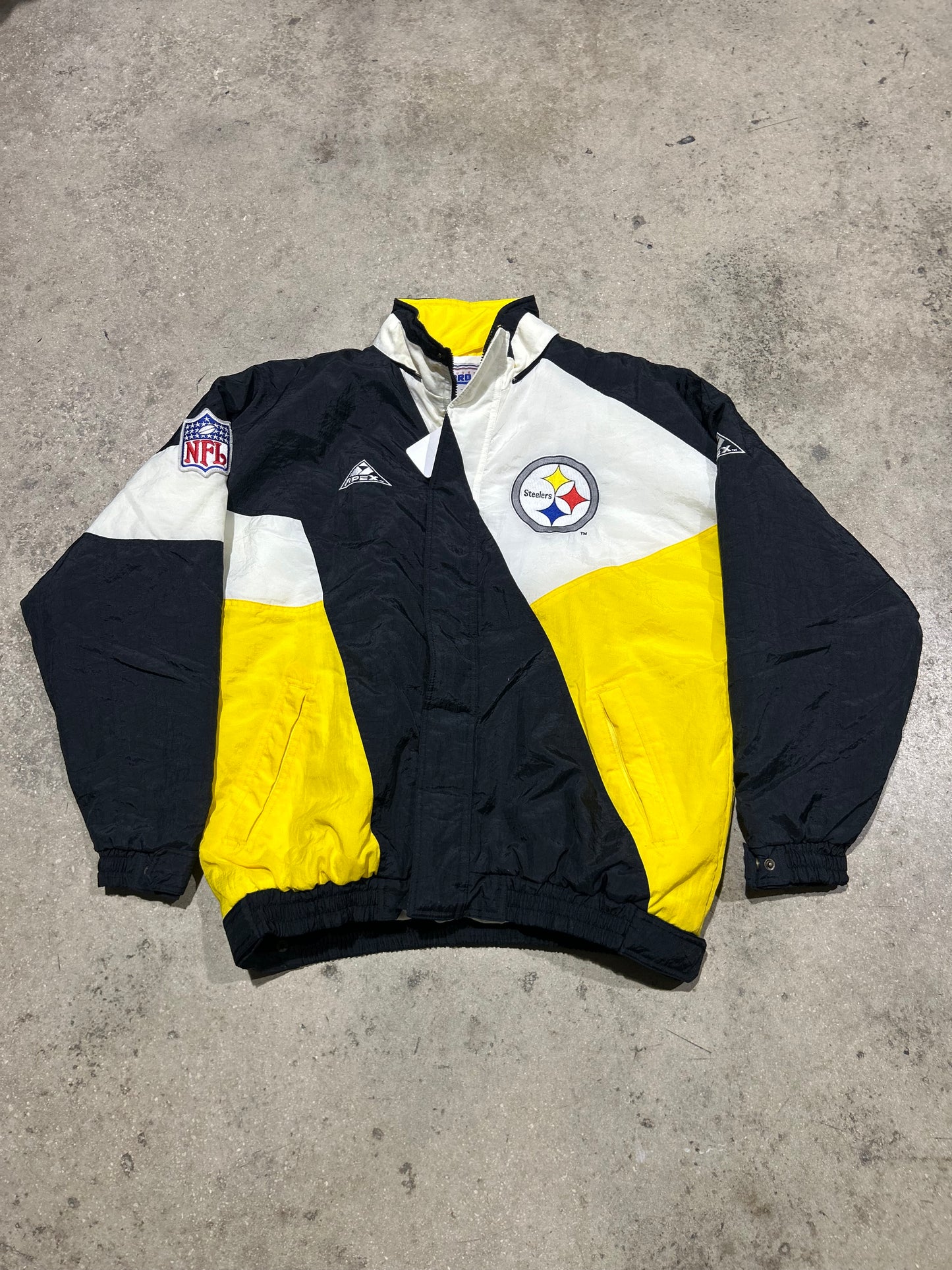 Pittsburg Steelers Apex Jacket - Black/Yellow/White Size Large