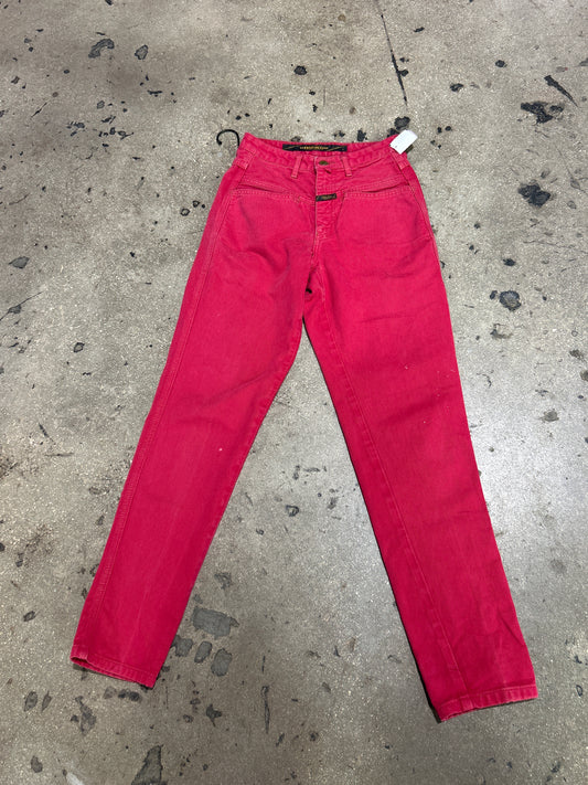 Girbaud Tappered Fit Denim Jeans - Red Size 7/8