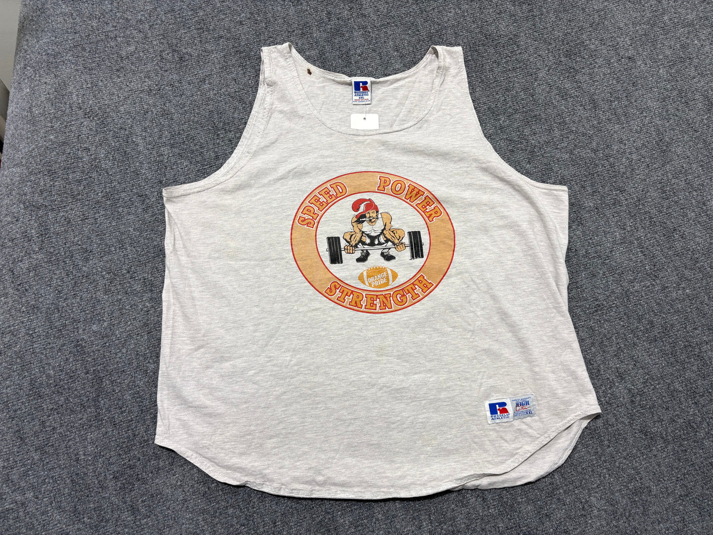 Tampa Bay Bucs Speed, Power, Strength Tank Top - Gray Size XXL