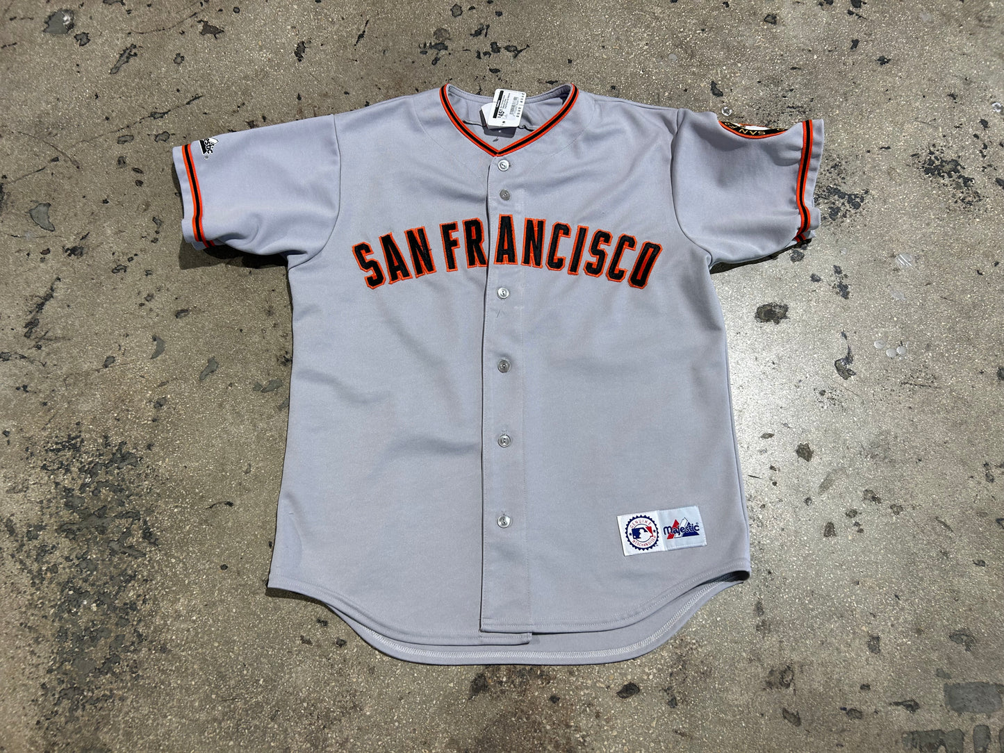 San Francisco Giants Baseball Jersey - Gray/Orange size Medium