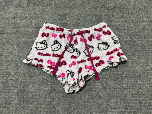 Hello Kitty Fuzzy Pajama Shorts - Purple Size Medium