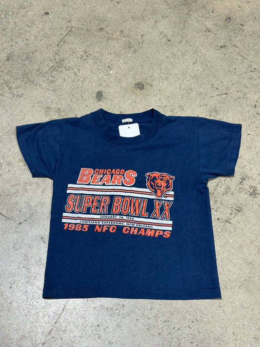 Kid's 1985 Chicago Bears Super Bowl XX Tee - Navy Size XS