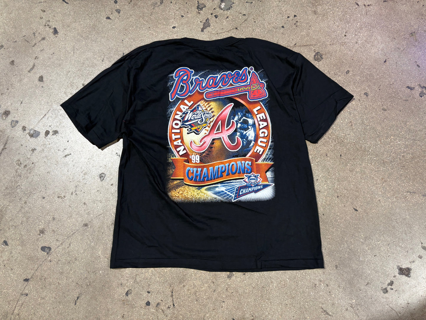 Atlanta Braves Rap Tee - Black Size XXL