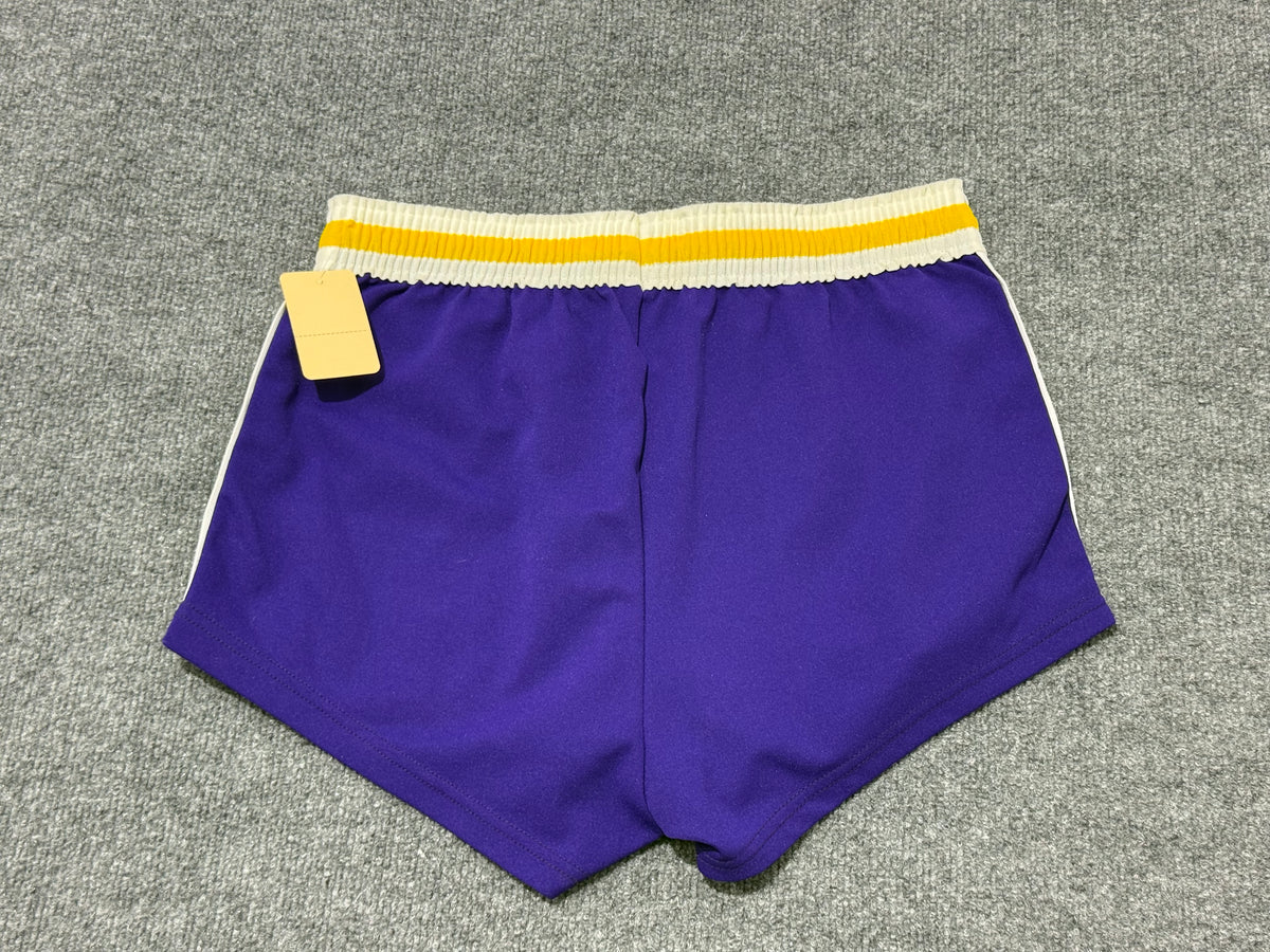 80s Sand Knit LA Lakers Shorts - Purple Size Large