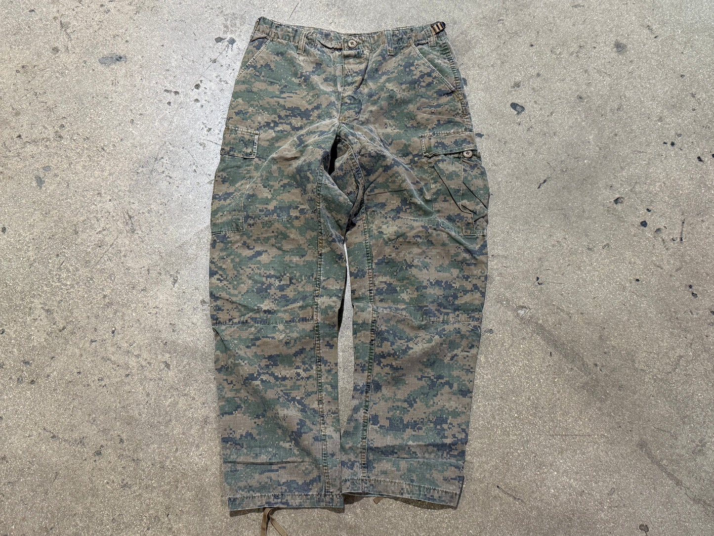 Faded Digi Camo Cargo Pants - Green Size 34x30