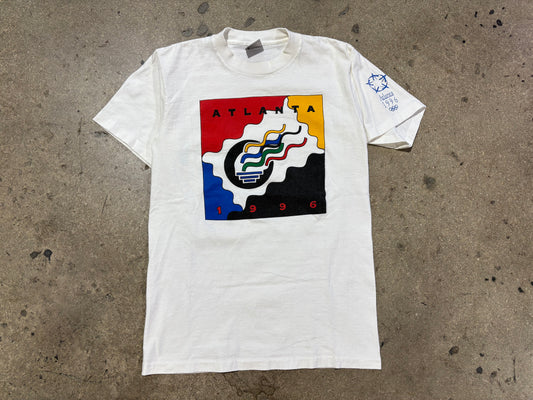 1996 Atlanta Olympics Art Tee - White Size Medium