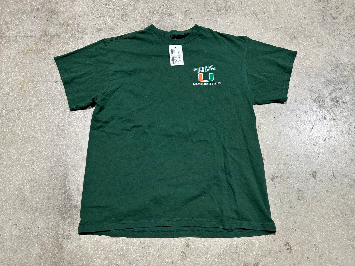 Miami Hurricanes Baseball Tee - Green Size Large
