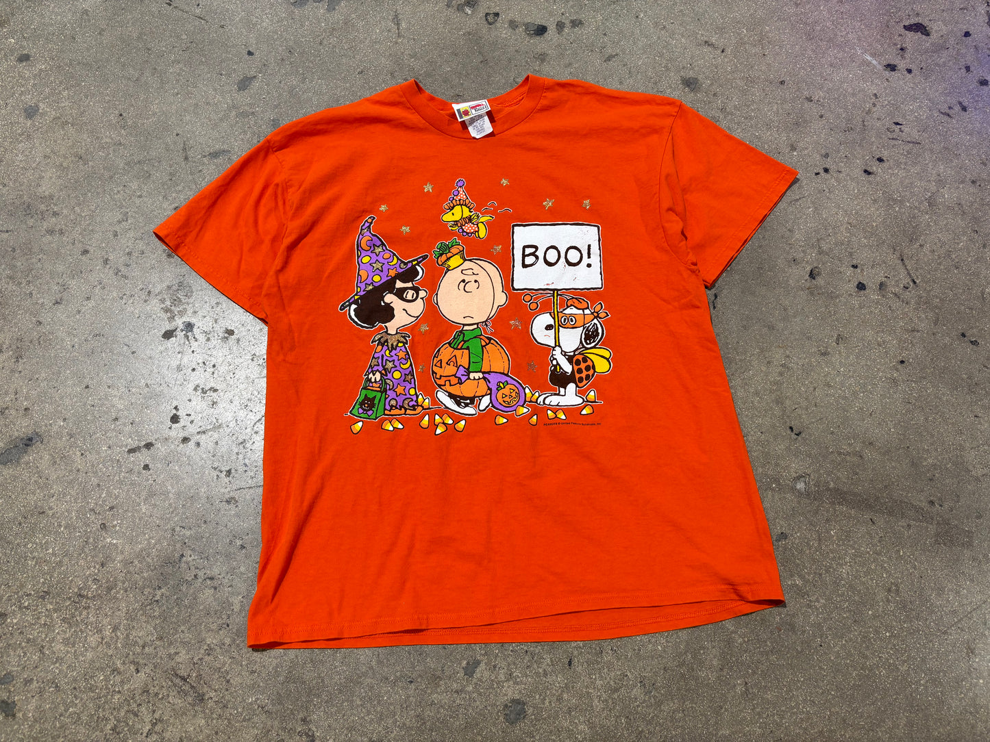 The Peanuts Halloween Tee - Orange Size XL