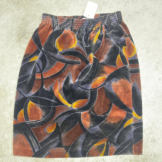 Womens Pauselafe Long Skirt - Brown/Black Size Medium