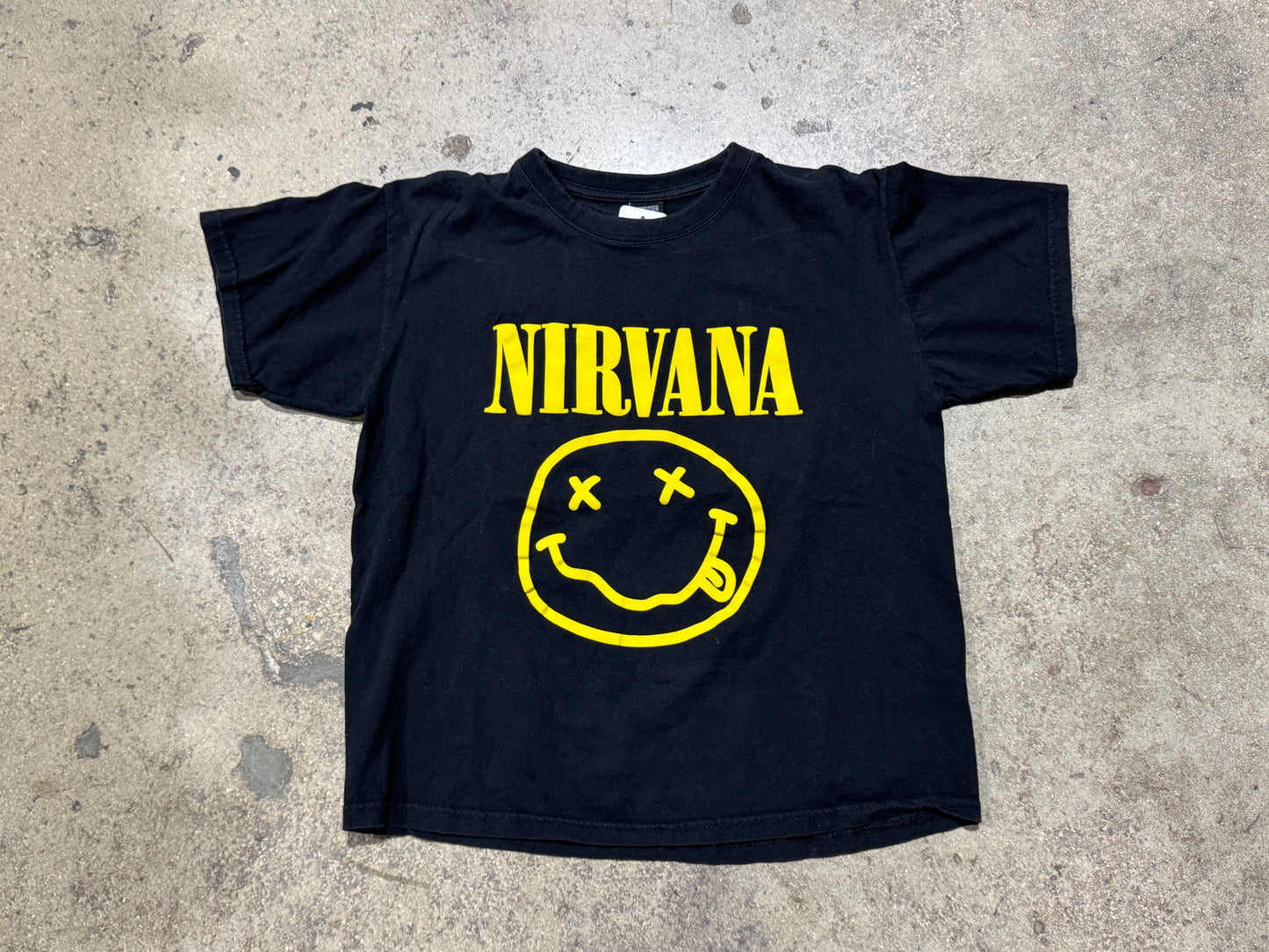 Rockstar Bootleg Nirvana Smiley Tee - Black Size XL