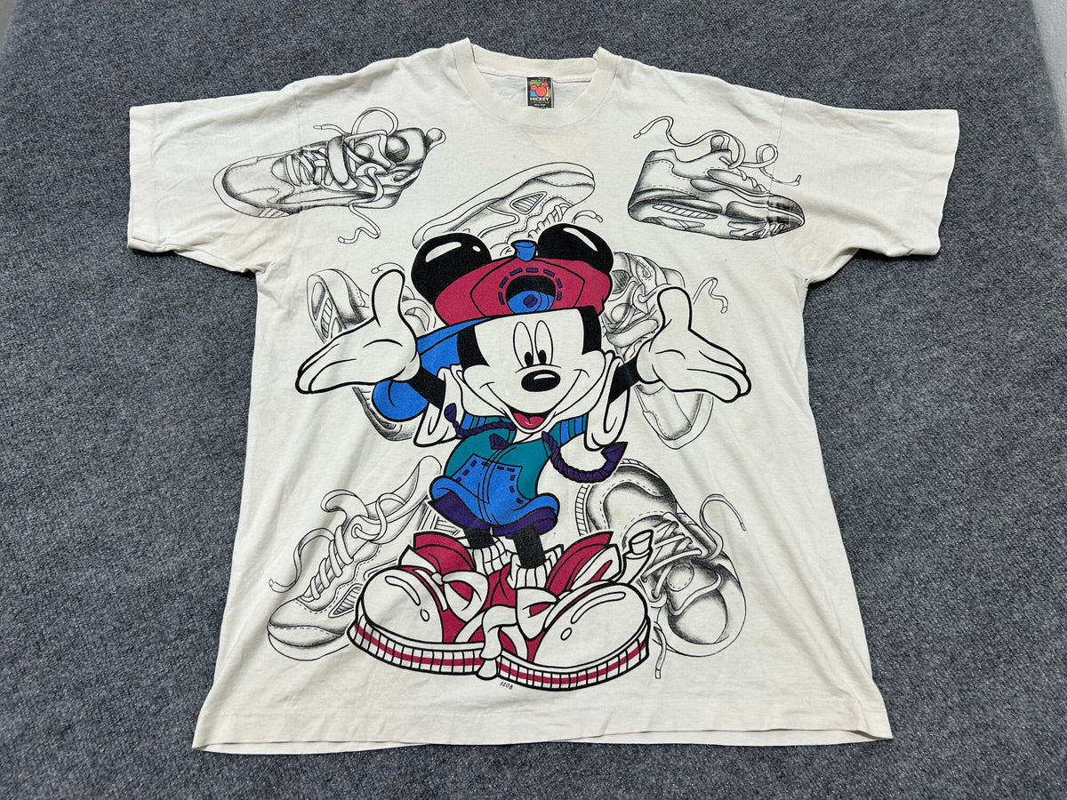 Jerry Leigh Mickey Sneaker AOP Tee - White Size XL