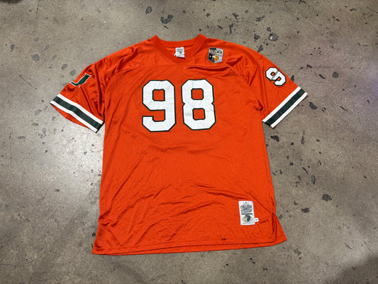 University Of hurricanes Jerome Brown #98 Jersey - Orange Size XXL