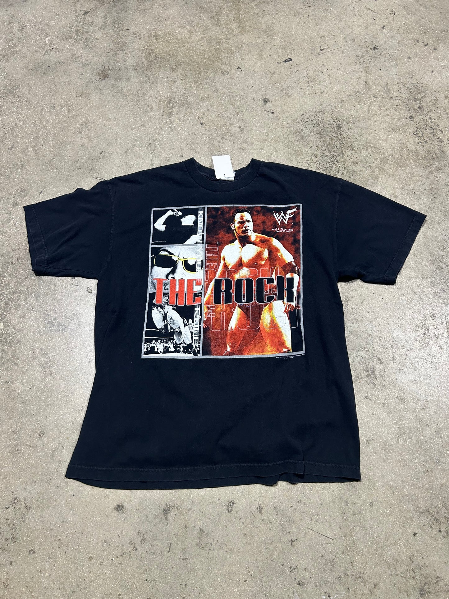 2000 The Rock Layeth The Wrestling Tee - Black Size XL