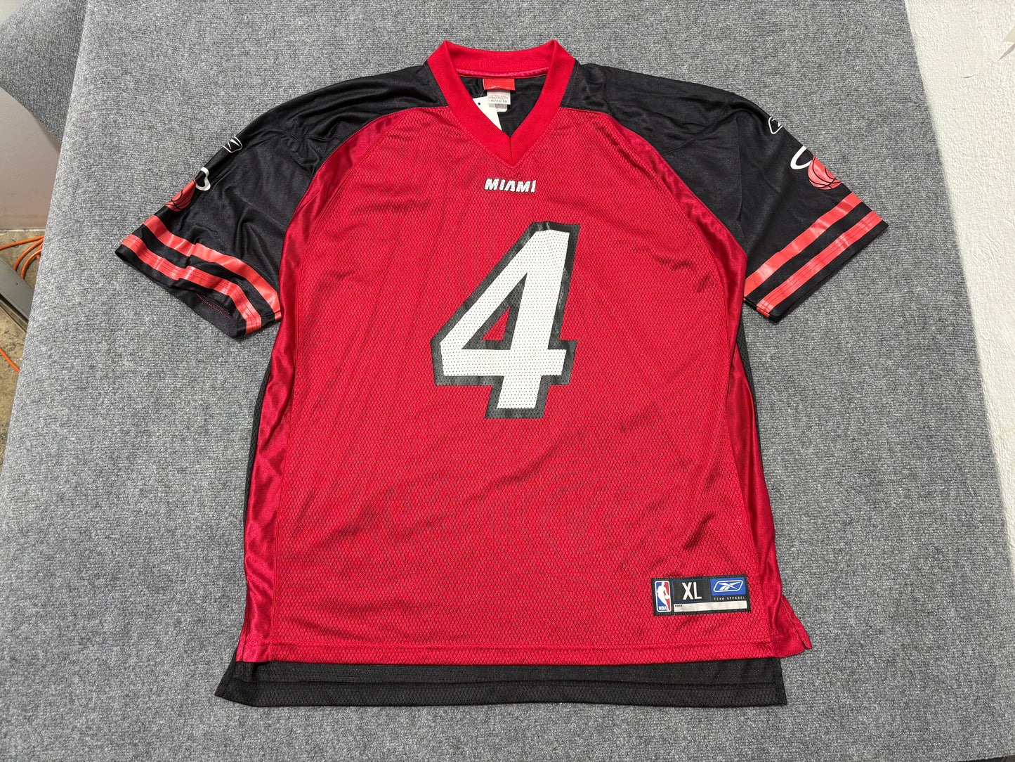 Miami Heat #4 Butler Football Jersey - Red/ Black Size XL