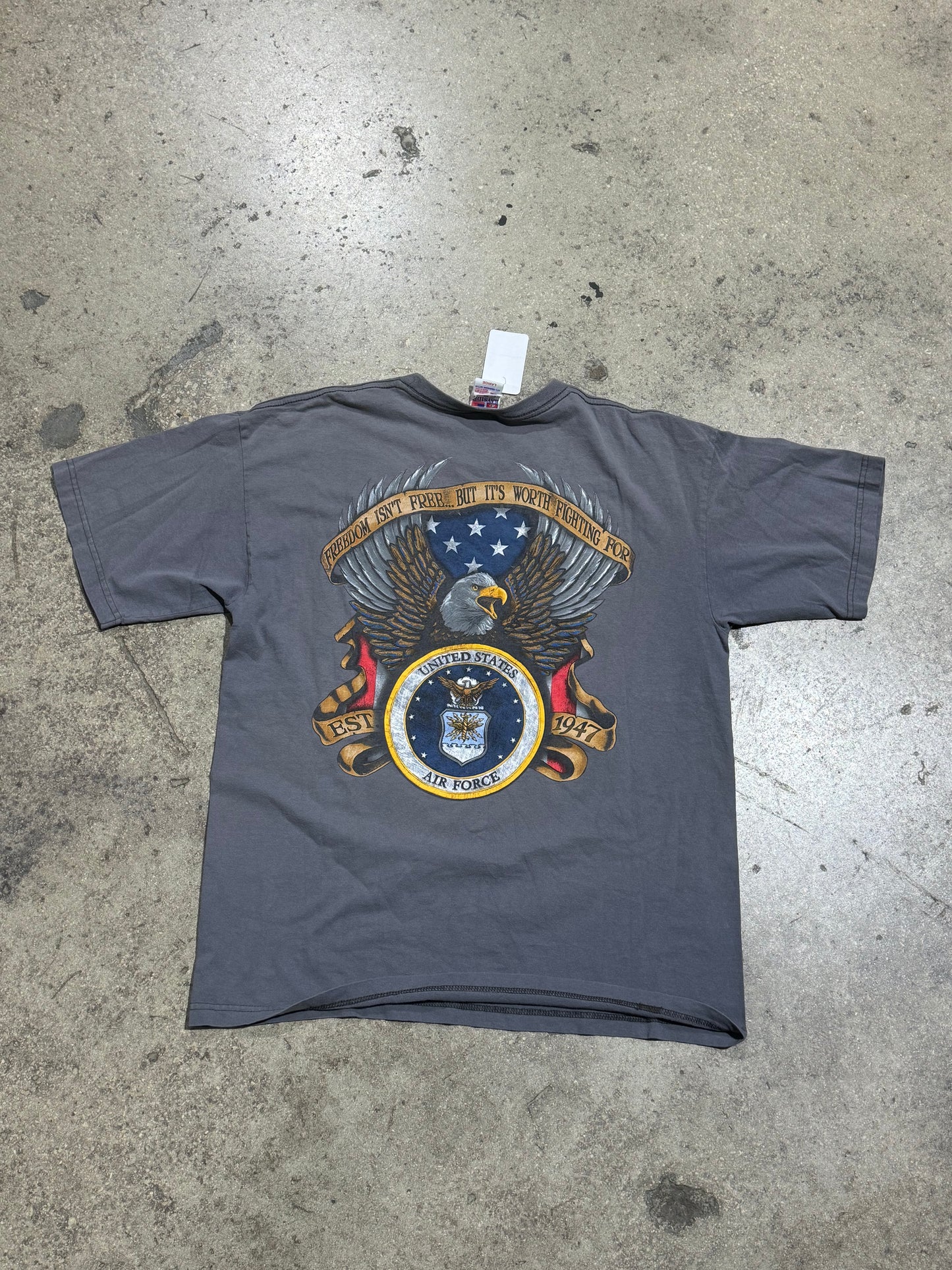 United States Air Force Freedom Tee - Grey Size Large