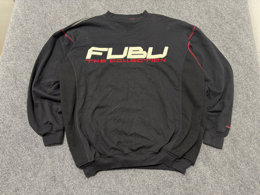Fubu Embroidered Crewneck Sweatshirt - Black Size XL