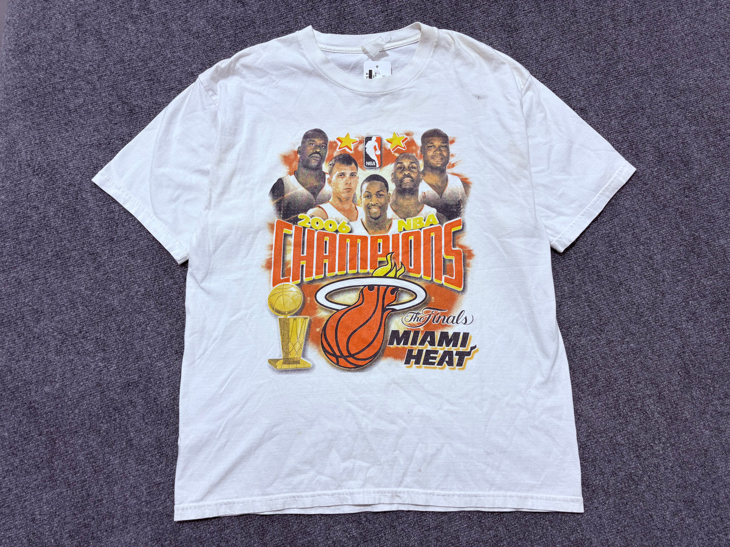 2006 Miami Heat NBA Champions Tee - White Size XL