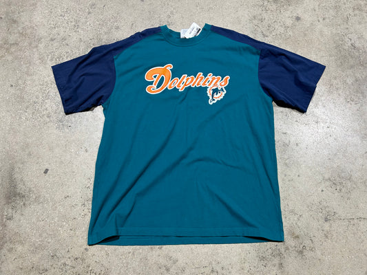 Miami Dolphins Multicolor Tee - Navy/Teal Size XXL
