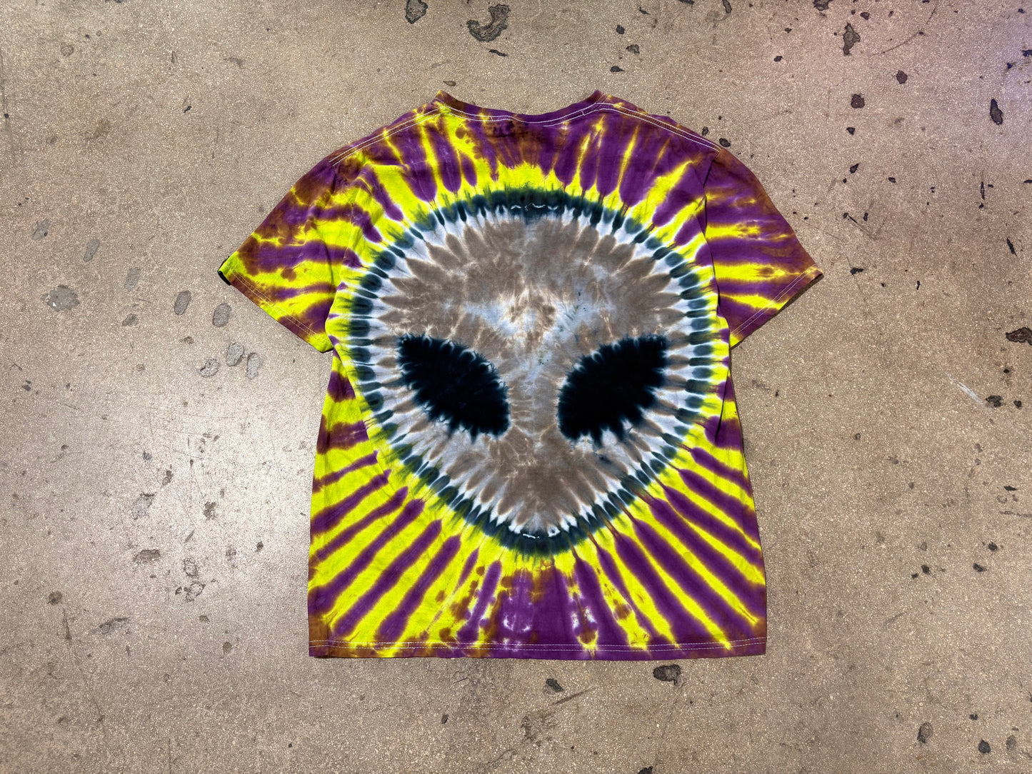 Jammin Dyes Alien Tie Dye Tee - Green/ Purple Size Large