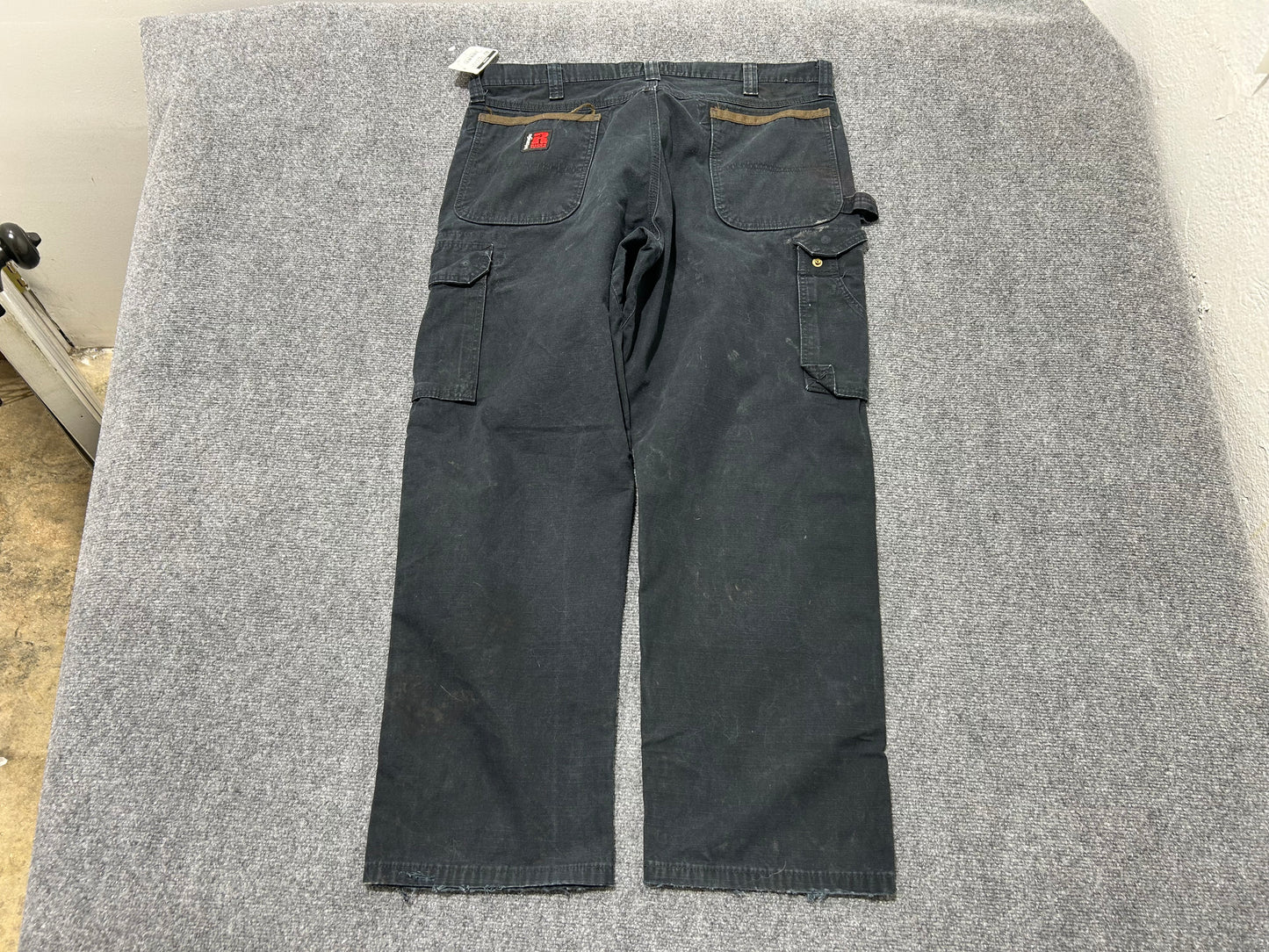 Wrangler Riggs Workwear Double Knee Cargo Pants - Black Size 38 x 30