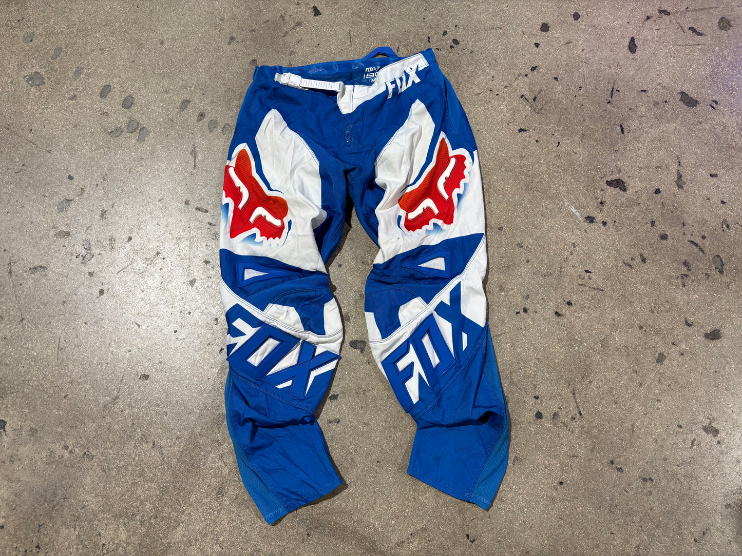 Fox Motocross Racing Pants - Blue / White Size 32