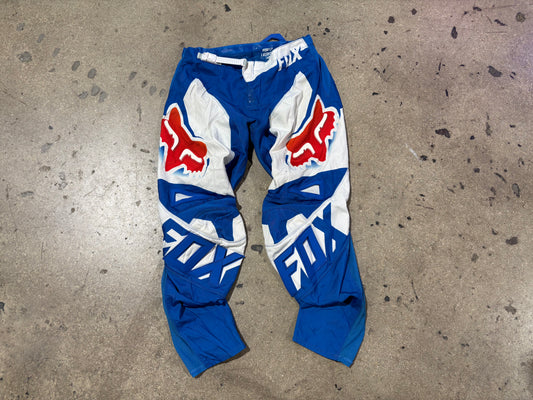 Fox Motocross Racing Pants - Blue / White Size 32
