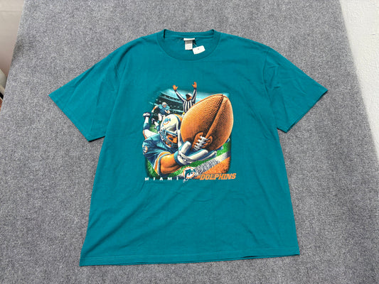 Miami Dolphins Touchdown Character Tee - Teal Size XL