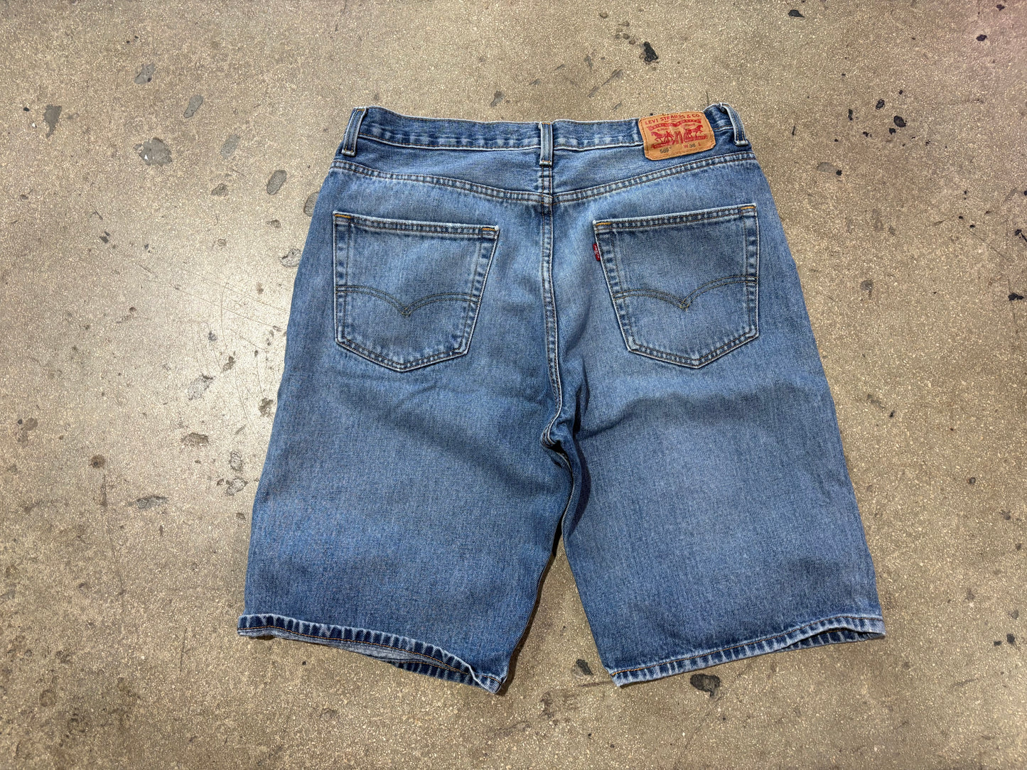 Levis 569 Denim Jean Shorts - Blue Size 36
