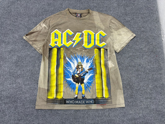 1994 AC/DC Who Made Who Smoked Out Tee - Faded Black Size XL