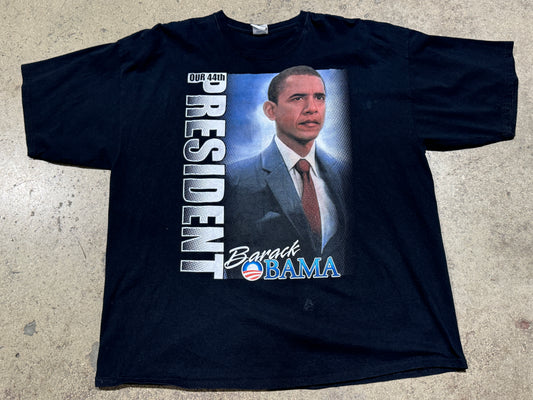 Barack Obama 44th President Tee - Black Size XXXL