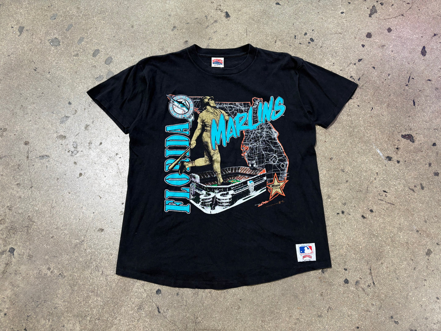 Nutmeg Florida Marlins Stadium Tee - Black Size XL