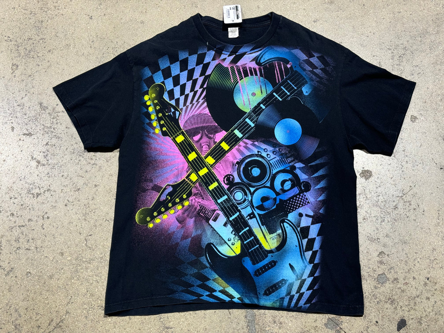 Hybrid Music Tee - Black/Multi Size XL