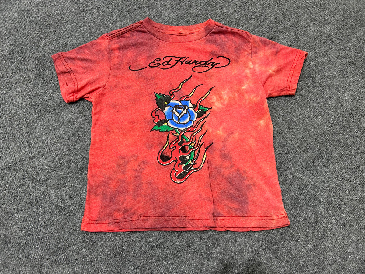 WMNS Ed Hardy Rose Tee - Red Size Small