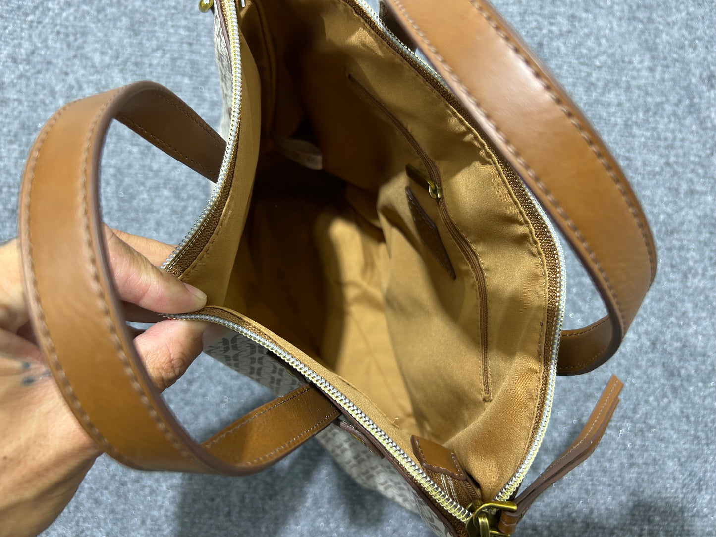 Fossil Felicity Monogram Tote Bag - Beige