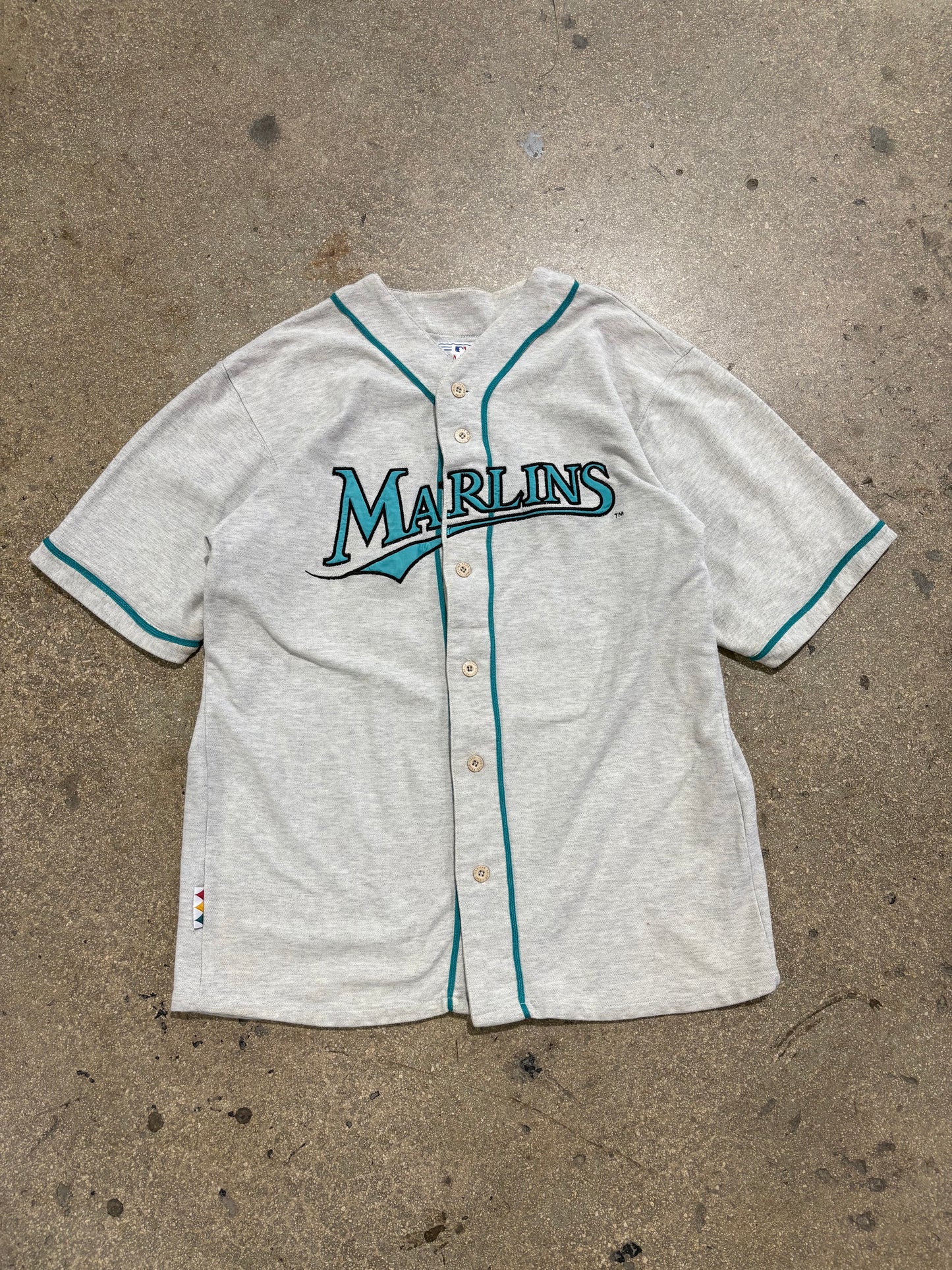 Florida Marlins Gary Sheffield Cotton Jersey - Grey Size Medium