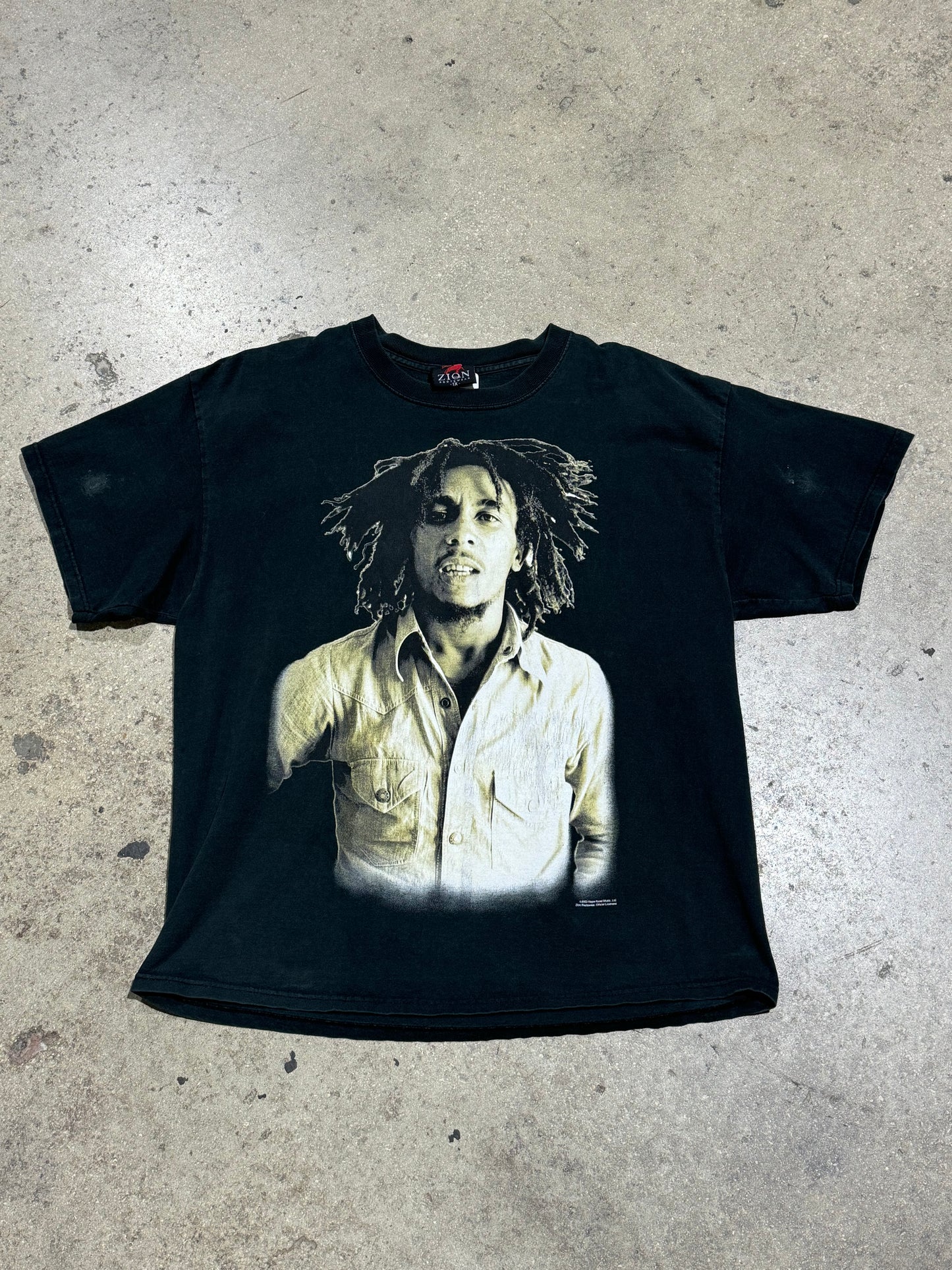 2000 Bob Marley Short Dreads Tee - Black Size XL